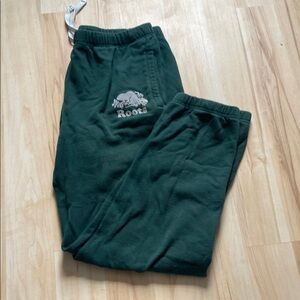 Roots Green Joggers with Elastic Waistband
